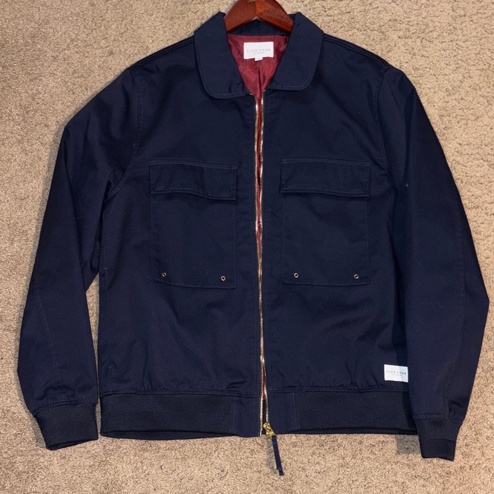 Navy trucker like  Jacket by five four